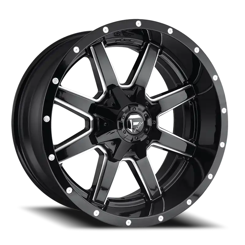 Fuel Maverick D610 22x10 +10 8x170mm 125.1mm Gloss Black Milled Next Day Delivery