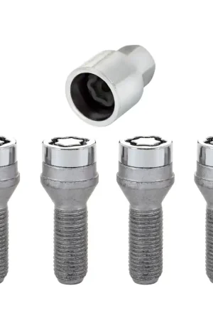 McGard Wheel Lock Bolt Set - 4pk. (Cone Seat) M14X1.5 / 19mm Hex / 31.0mm Shank Length - Chrome Money Back Guarantee