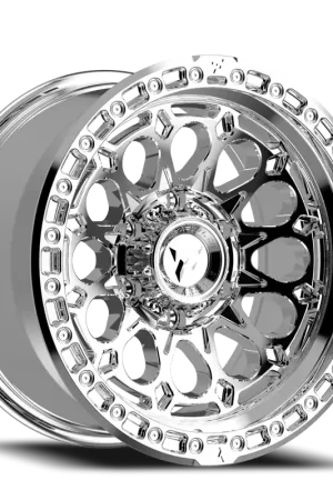Fittipaldi Offroad Terra Series FT101 MC 17x9 -12 6x139.7mm 106.2mm Chrome Mirror Coat Chrome Handmade
