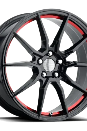 Certified Performance Replica PR193 GBR 20x9 +30 5x114.3mm 70.6mm Gloss Black Red Machined