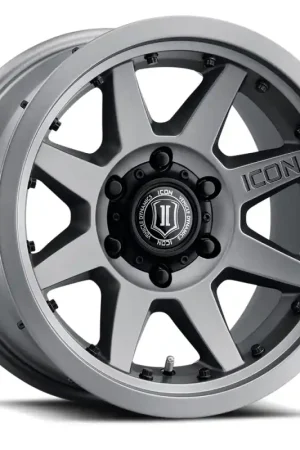 ICON Rebound Pro 17x8.5 5x5 -6mm Offset 4.5in BS 71.5mm Bore Titanium Wheel Trusted Brand