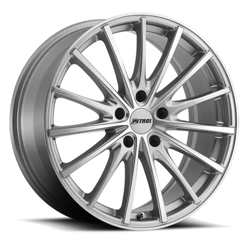 Petrol P3A SL 19x8 +40 5x114.3mm 76.1mm Silver Machined Cut Face Price Drop