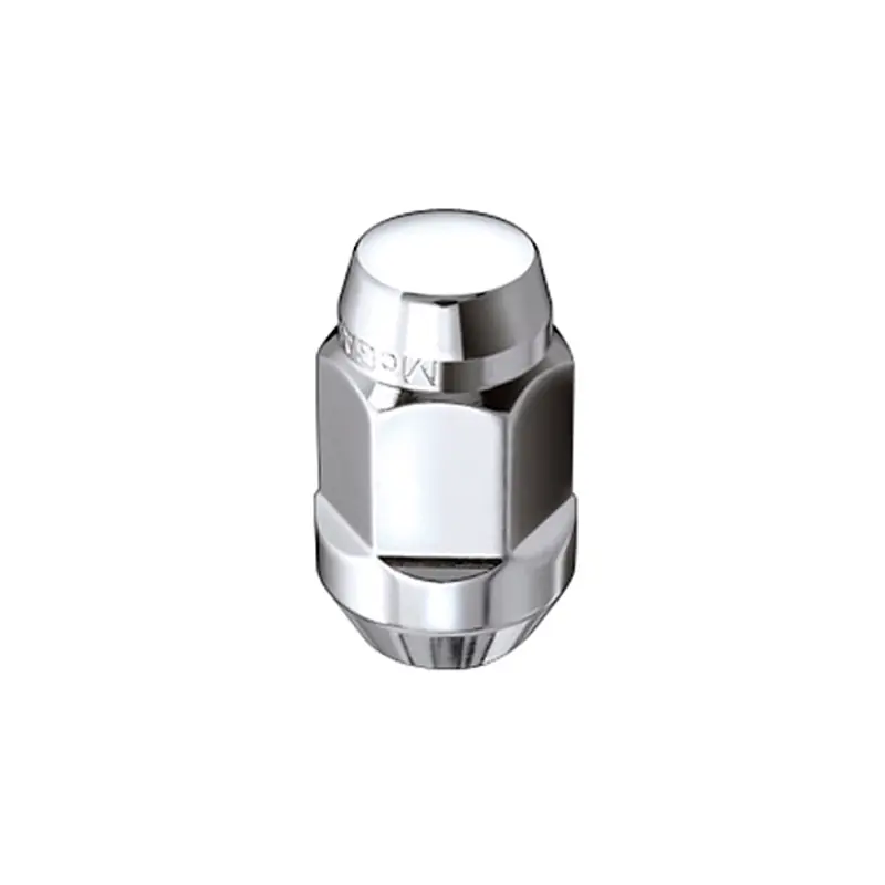 Reduced Price McGard Hex Lug Nut (Cone Seat Bulge Style) 1/2-20 / 3/4 Hex / 1.45in. Length (4-pack) - Chrome