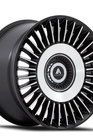 Asanti Black Label Tiara ABL-40 SB 20x9 +45 5x108/5x112mm 72.56mm Satin Black Bright Machined Face Fresh Stock