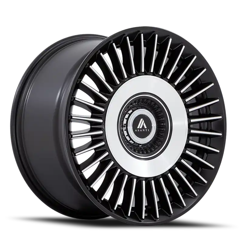 Asanti Black Label Tiara ABL-40 SB 20x9 +45 5x108/5x112mm 72.56mm Satin Black Bright Machined Face Fresh Stock