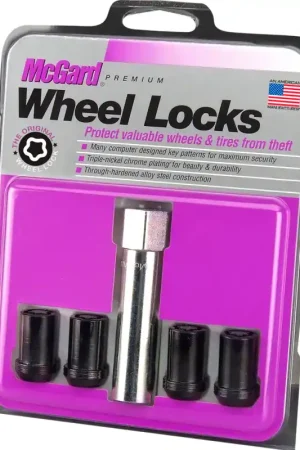 Hot Picks McGard Wheel Lock Nut Set - 4pk. (Tuner / Cone Seat) M12X1.5 / 13/16 Hex / 1.24in. Length - Black