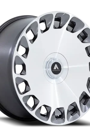 Authentic Asanti Black Label Aristocrat ABL-45 GP 20x9 +45 5x108/5x112mm 72.56mm Gloss Platinum Bright Machined Face