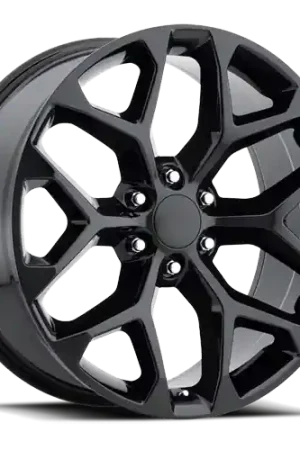 Factory Reproductions FR 59 Chevrolet Snowflake Replica GB 22x9 +24 6x139.7mm 78.1mm Gloss Black New Arrival