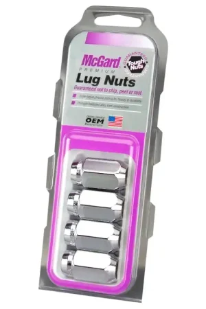 McGard Hex Lug Nut (Cone Seat) 1/2-20 / 13/16 Hex / 1.5in. Length (4-Pack) - Chrome Save Now