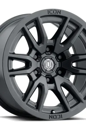 Free Shipping ICON Vector 6 17x8.5 6x5.5 25mm Offset 5.75in BS 95.1mm Bore Satin Black Wheel