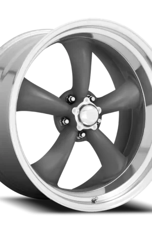 American Racing Classic Torq Thrust II VN215 15x7 -6 5x127mm 83.06mm Mag Gray Machined Lip Same Day Shipping