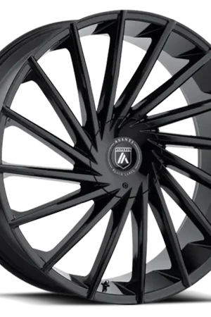 Exclusive Asanti Black Label Matar ABL18 BK 20x8.5 +30 6x120/6x132mm 78.1mm Gloss Black
