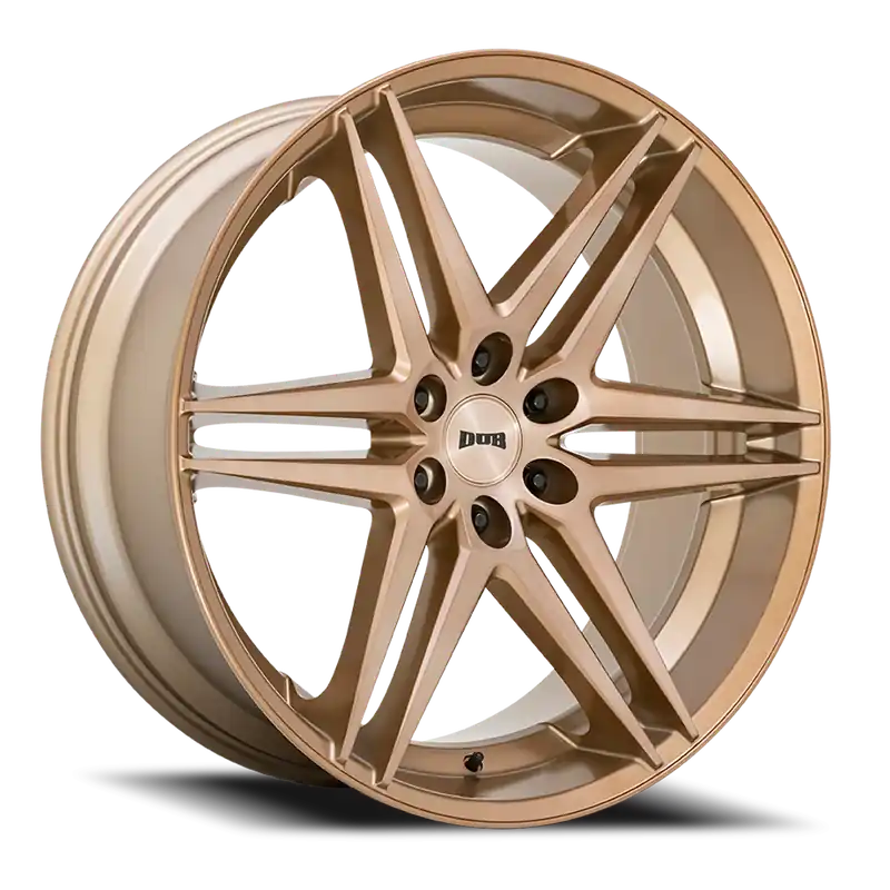 High Quality DUB Dirty Dog S266 24x10 +25 6x139.7mm 106.1mm Platinum Bronze