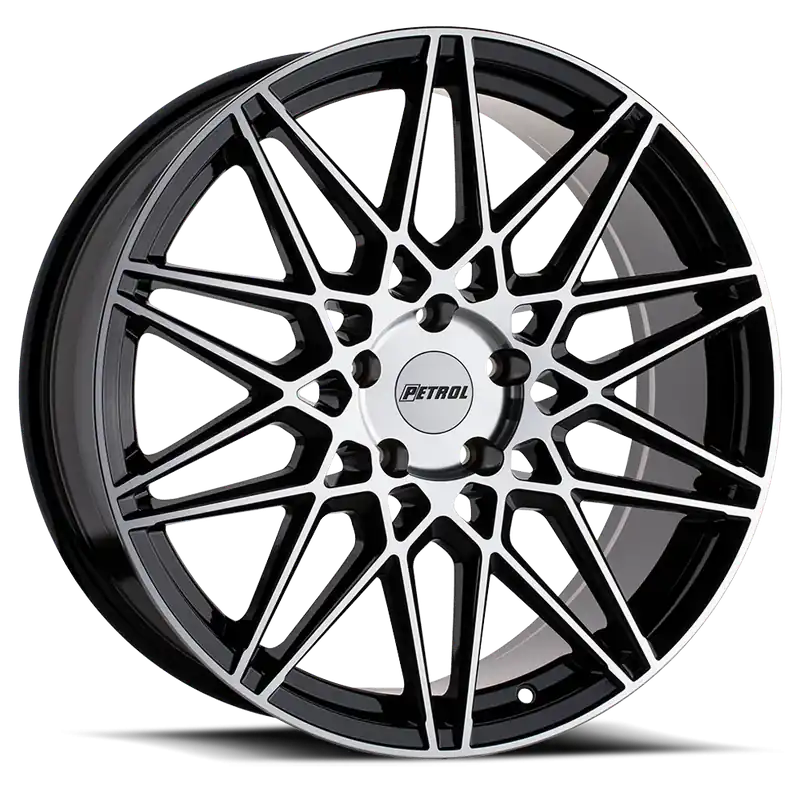 Best Choice Petrol P3C GBM 20x8.5 +40 5x114.3mm 76.1mm Gloss Black Machined Face