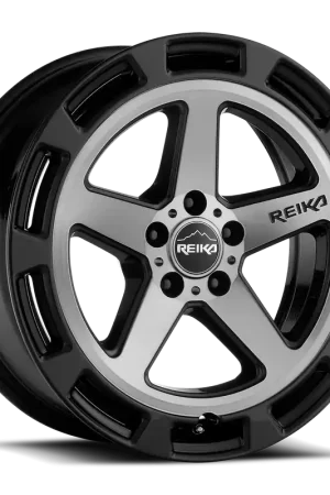Reika Teton R20 GBM 17x8 +38 5x114.3mm 65.1mm Black Machined Face High Quality