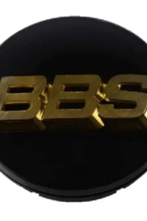 BBS Center Cap 70.6mm Black/Gold (3-tab) (56.24.080) Exclusive
