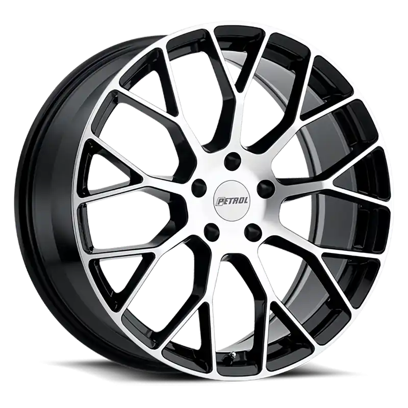 One Day Deal Petrol P2B GBM 20x8.5 +40 5x114.3mm 76.1mm Gloss Black Machined Face