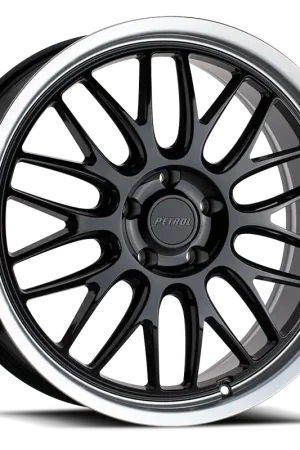 Petrol P4C GBM 18x8 +40 5x112mm 66.6mm Gloss Black Machined Lip Free Shipping