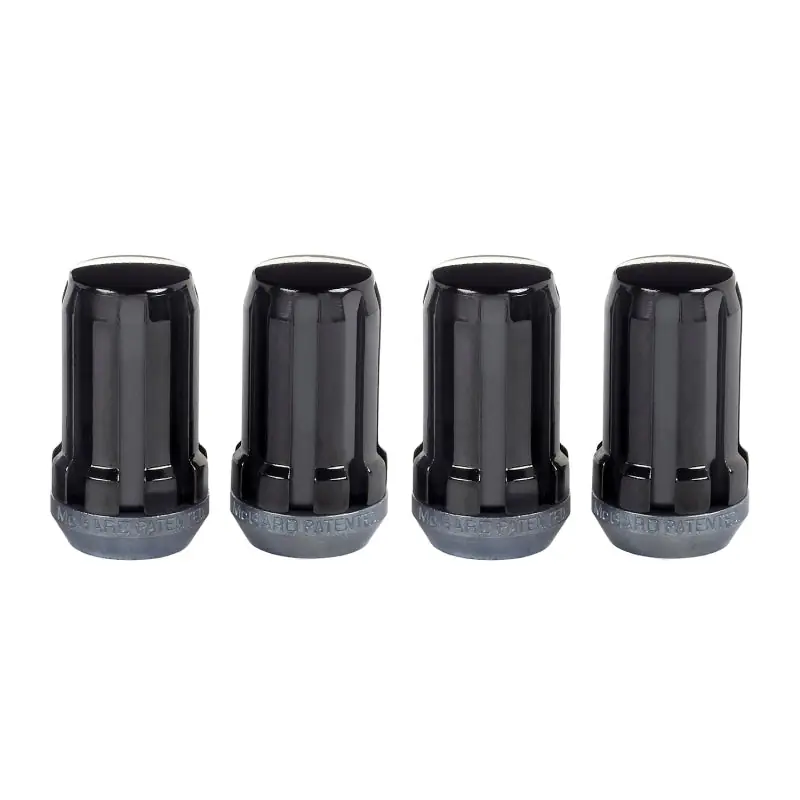 McGard SplineDrive Lug Nut (Cone Seat) M14X1.5 / 1.648in. Length (4-Pack) - Black (Req. Tool) Brand New