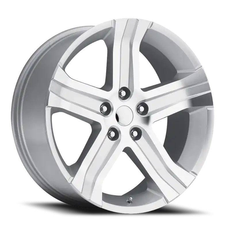 Factory Reproductions FR 69 Ram Truck RT Replica SL 24x10 +25 5x139.7mm 77.8mm Gloss Silver Machined Face Top Rated