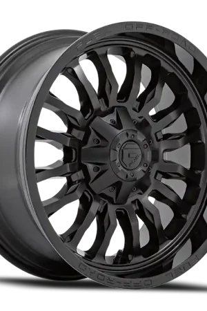Fuel Arc D796 20x9 +1 8x180mm 124.2mm Matte Black Gloss Black Lip Exclusive Offer