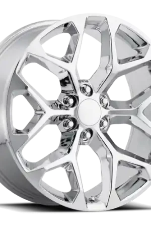 Factory Reproductions FR 59 Chevrolet Snowflake Replica CH 22x9 +24 6x139.7mm 78.1mm Chrome Top Rated