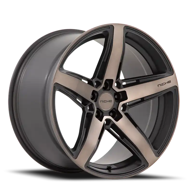 Niche Teramo M271 18x8 +42 5x112mm 66.56mm Matte Black Double Dark Tint Sale