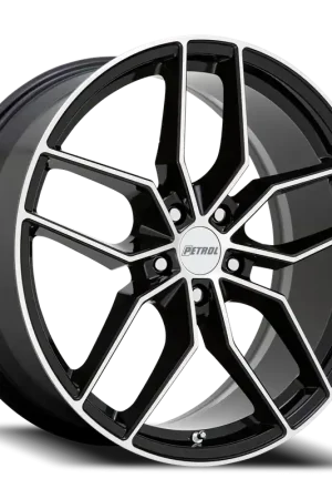 Petrol P5C GBM 19x8 +40 5x114.3mm 76.1mm Gloss Black Machined Face Best Choice